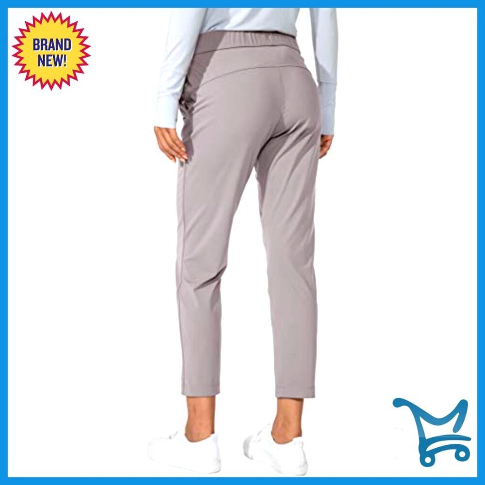 Stretch Ankle Sweatpants 7/8 Length Deep Pockets Lounge Athletic Travel Wear - Picture 2 of 7
